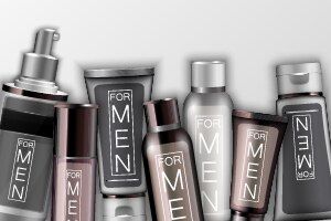 Vector illustration of Set of cosmetics for men